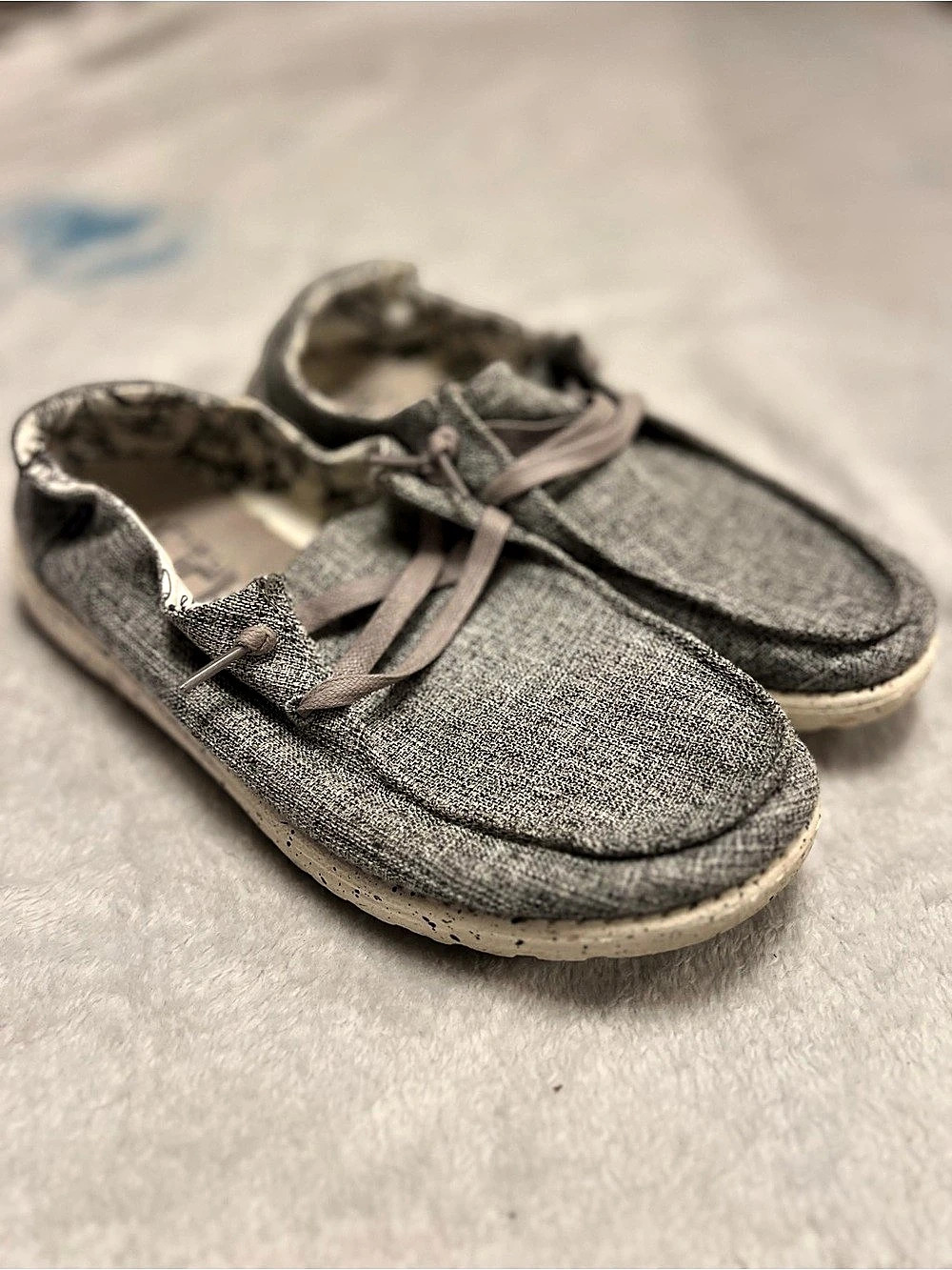 Hey Dude Wendy L Linen Sneakers Gray & Beige US 8